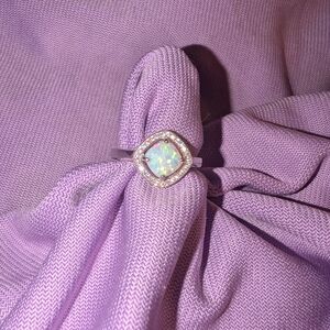 Opal Halo Ring